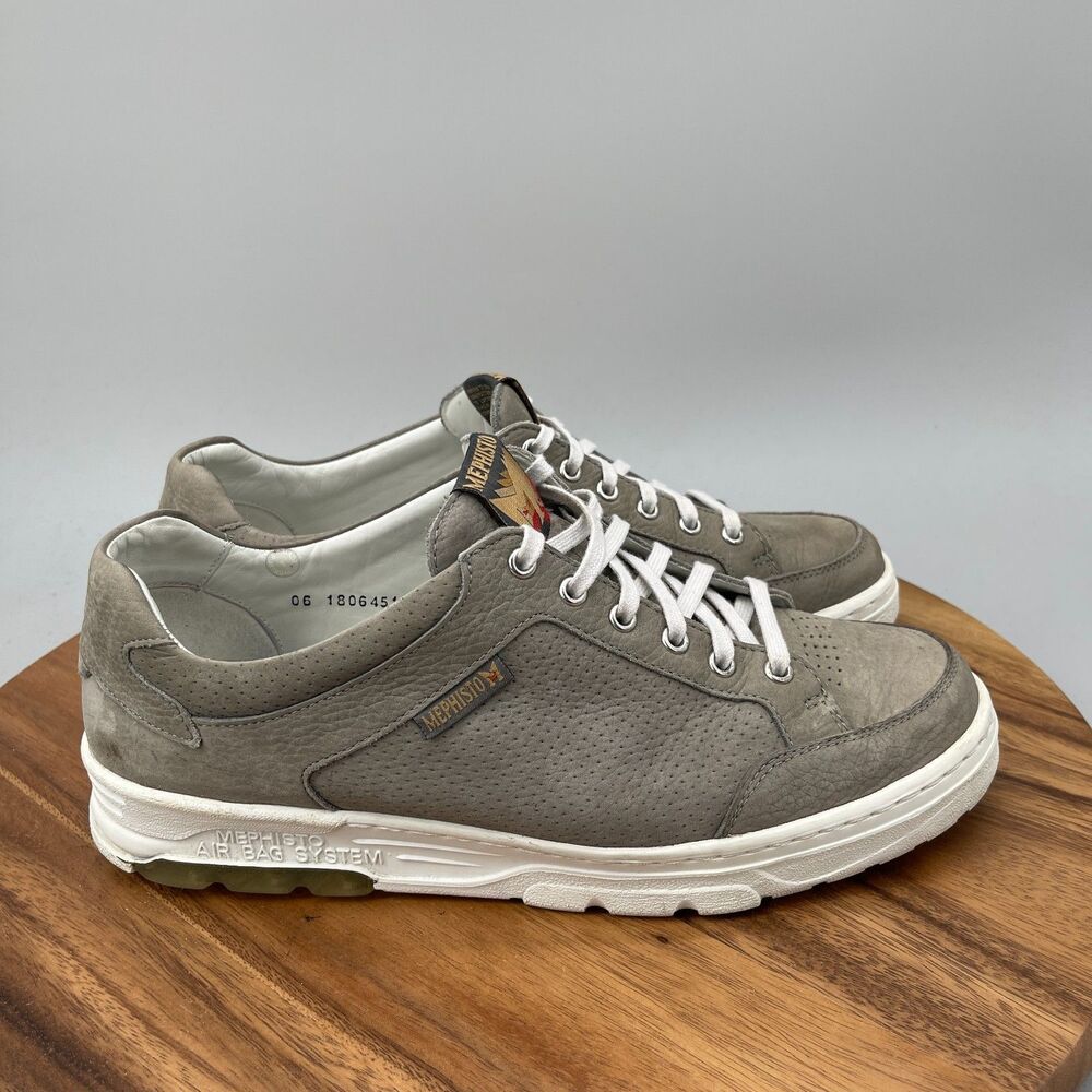 Mephisto Marius Shoes Mens Size 11 Gray Nubuck Casual Going Out Sneakers